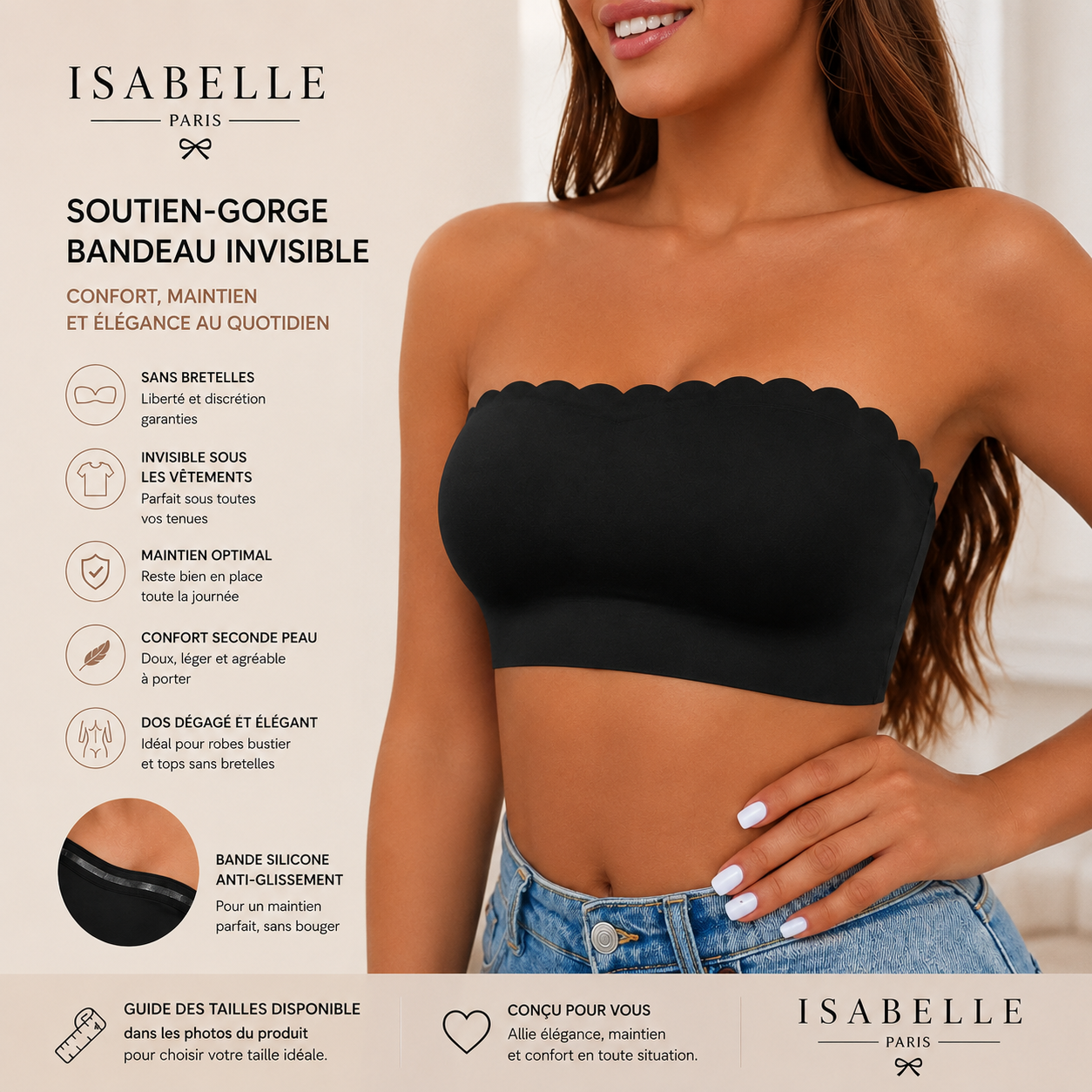 soutien-Gorge Bandeau Sans Couture