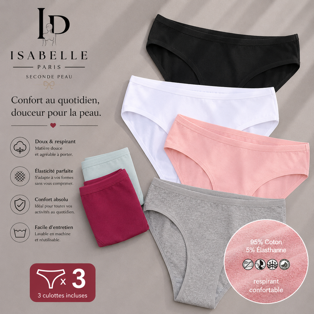 Culotte Invisible Sans Coutures – Lot de 3