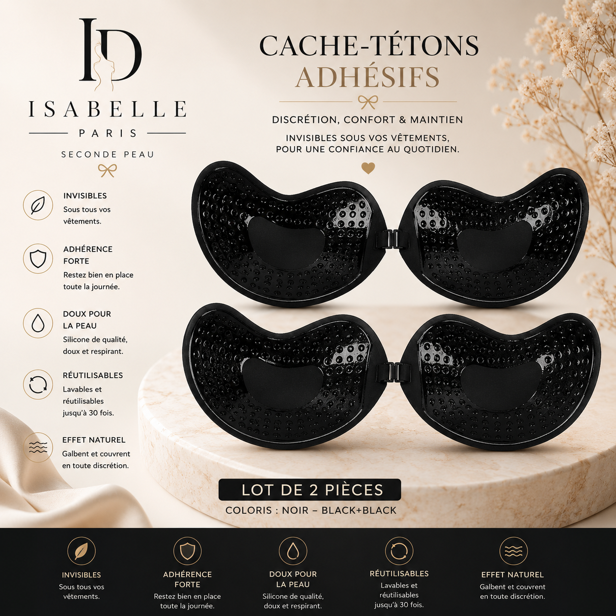Cache-tétons adhésifs