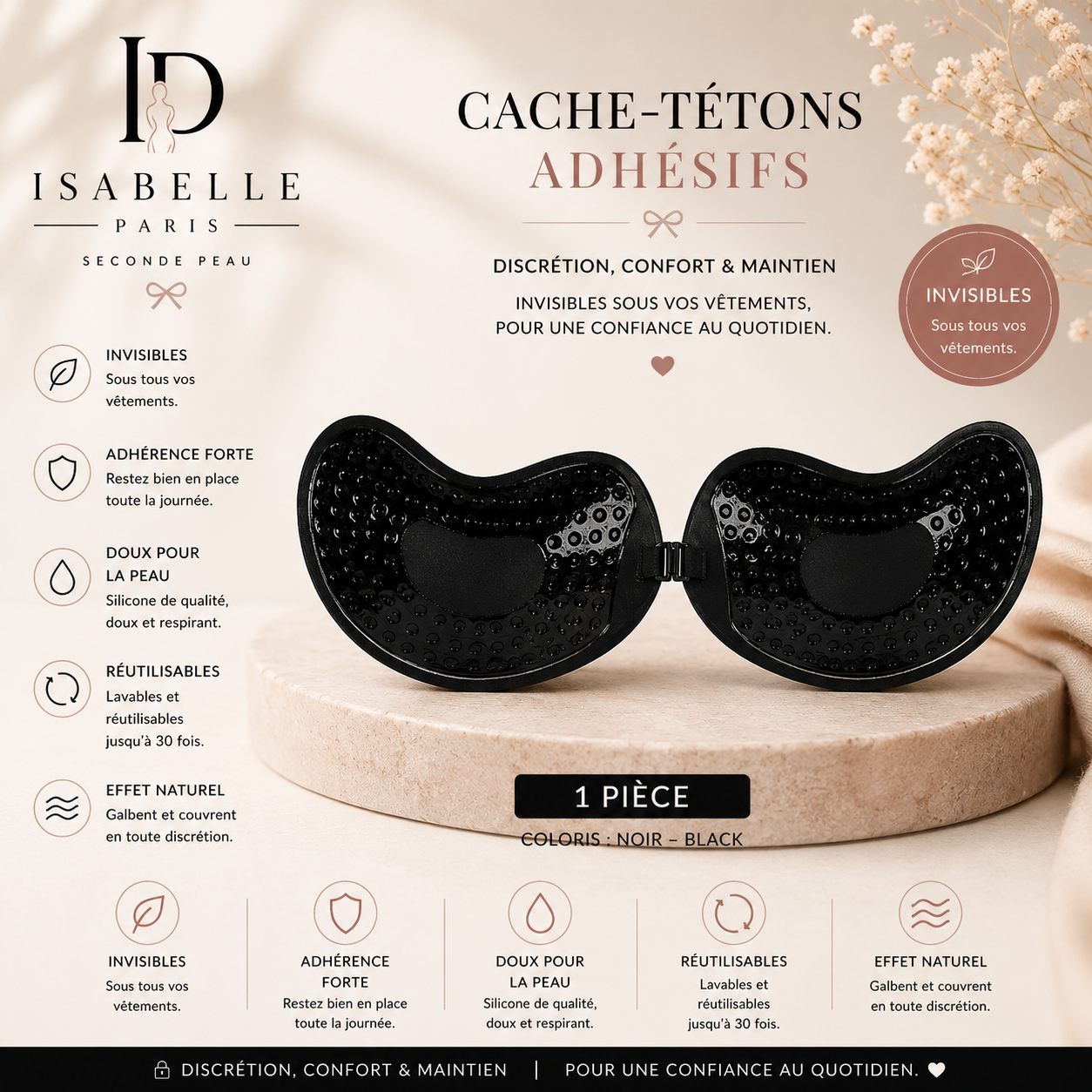 Cache-tétons adhésifs