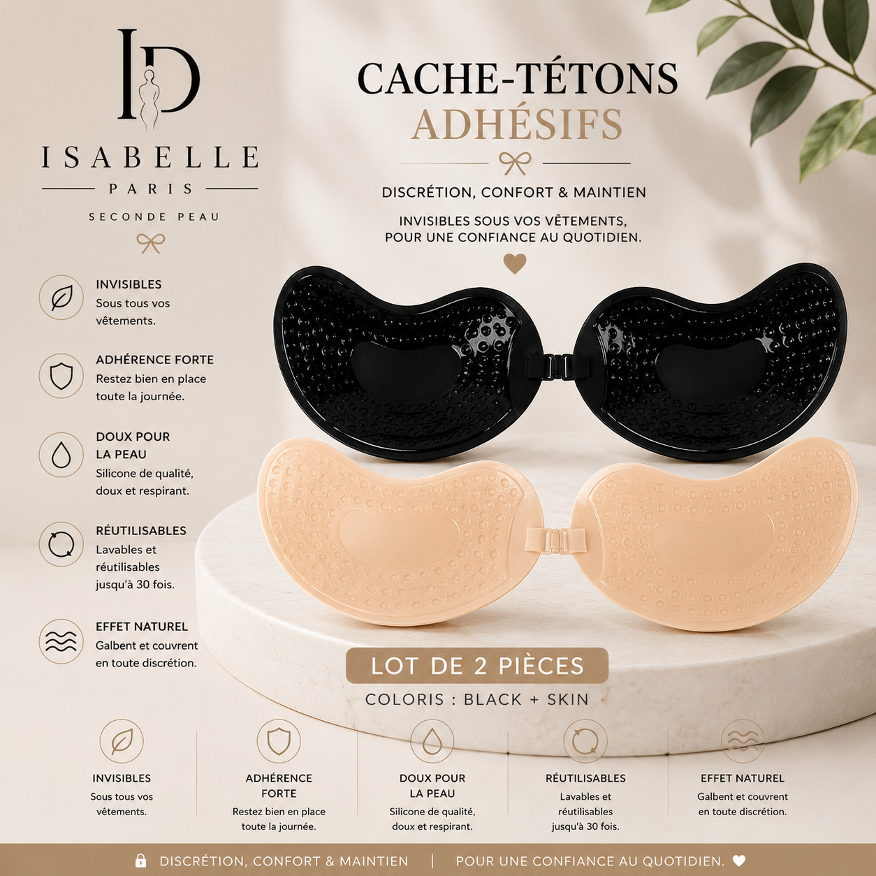 Cache-tétons adhésifs