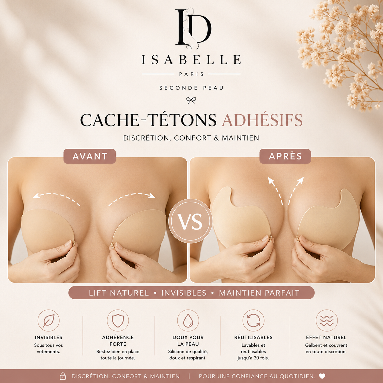 Cache-tétons adhésifs