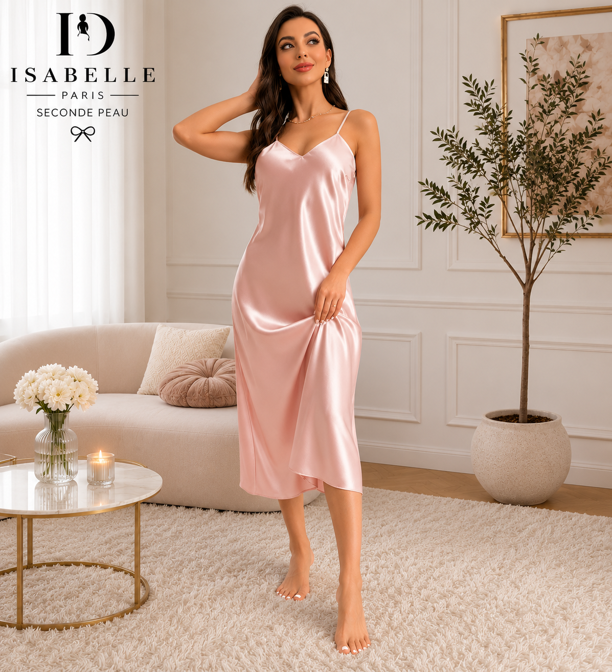 Satin Nightgown – Isabelle Paris
